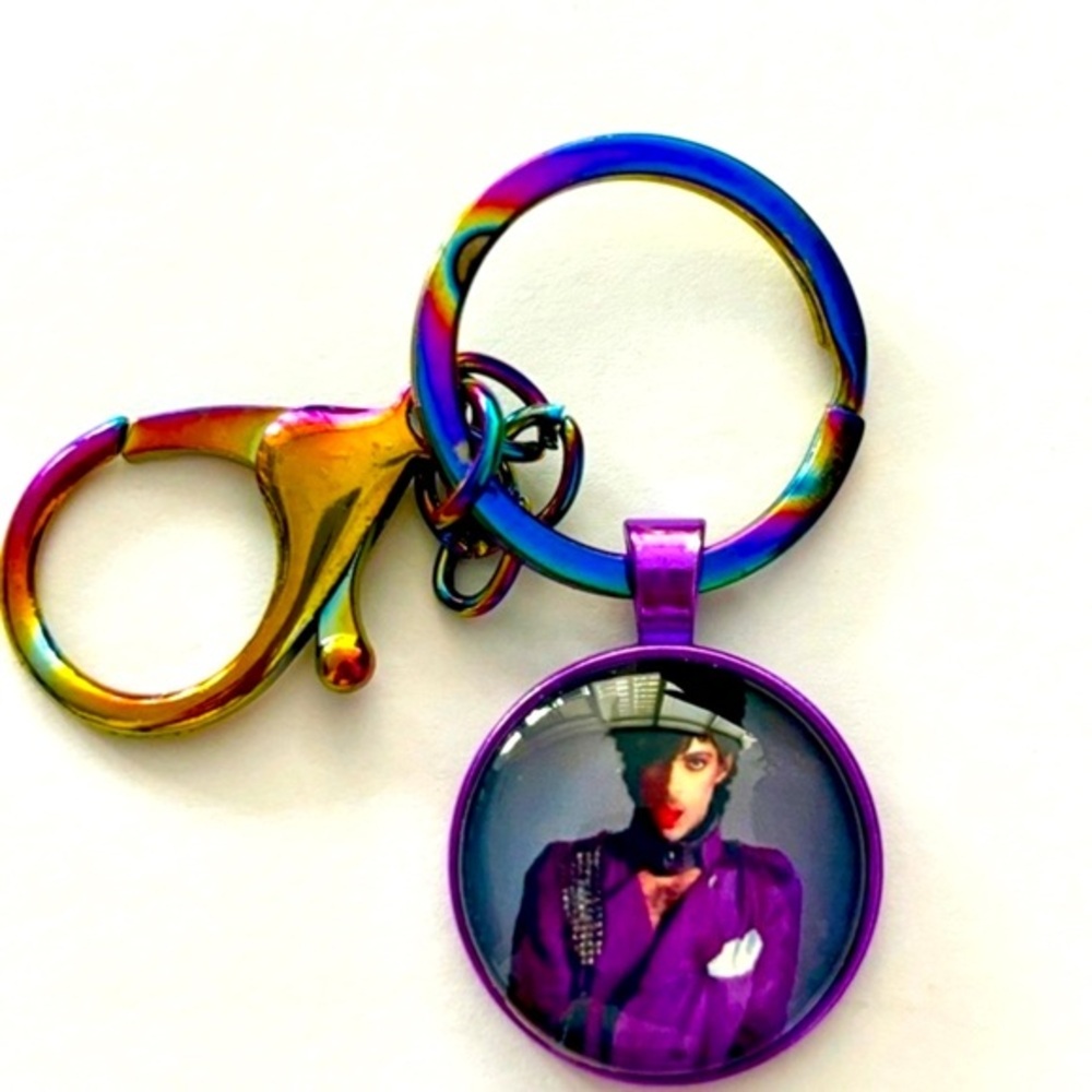 Oil slick Colour Prince Keychain, Handmade, NWT